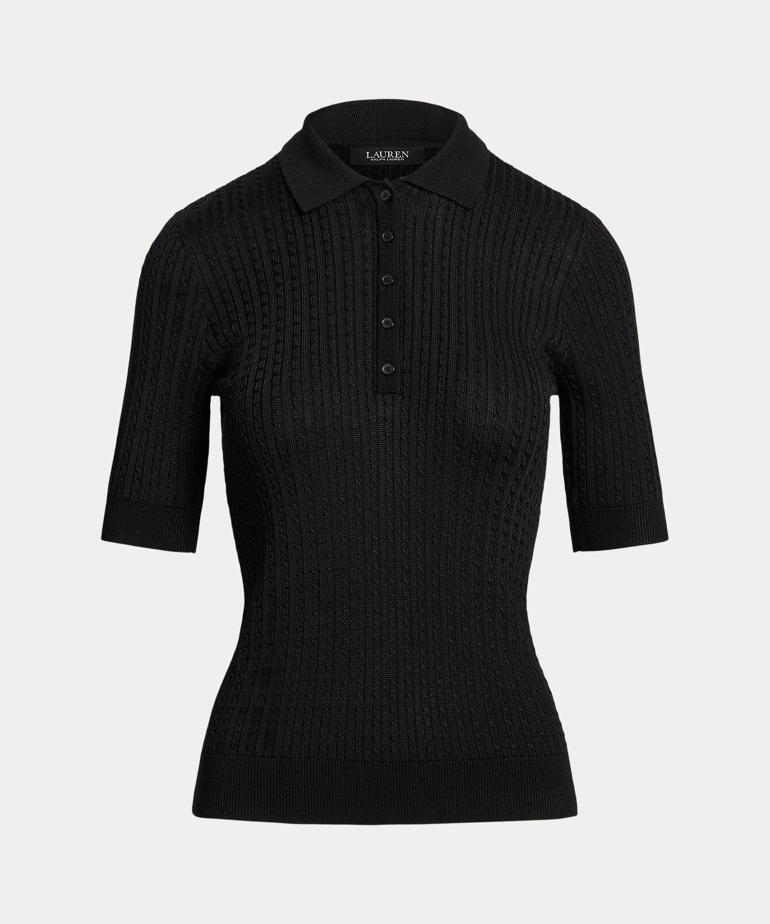 LAUREN RALPH LAUREN ケーブルニット Polo セーター ラルフローレン トップス ニット ブラック【送料無料】