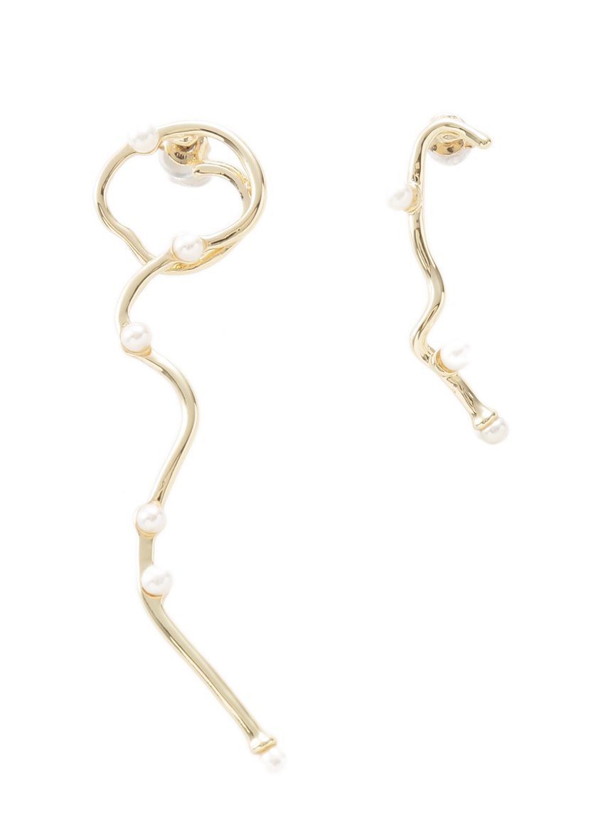 Lily Brown シェイプパールピアス リリーブラウン アクセサリー・腕時計 ピアス レッドのサムネイル