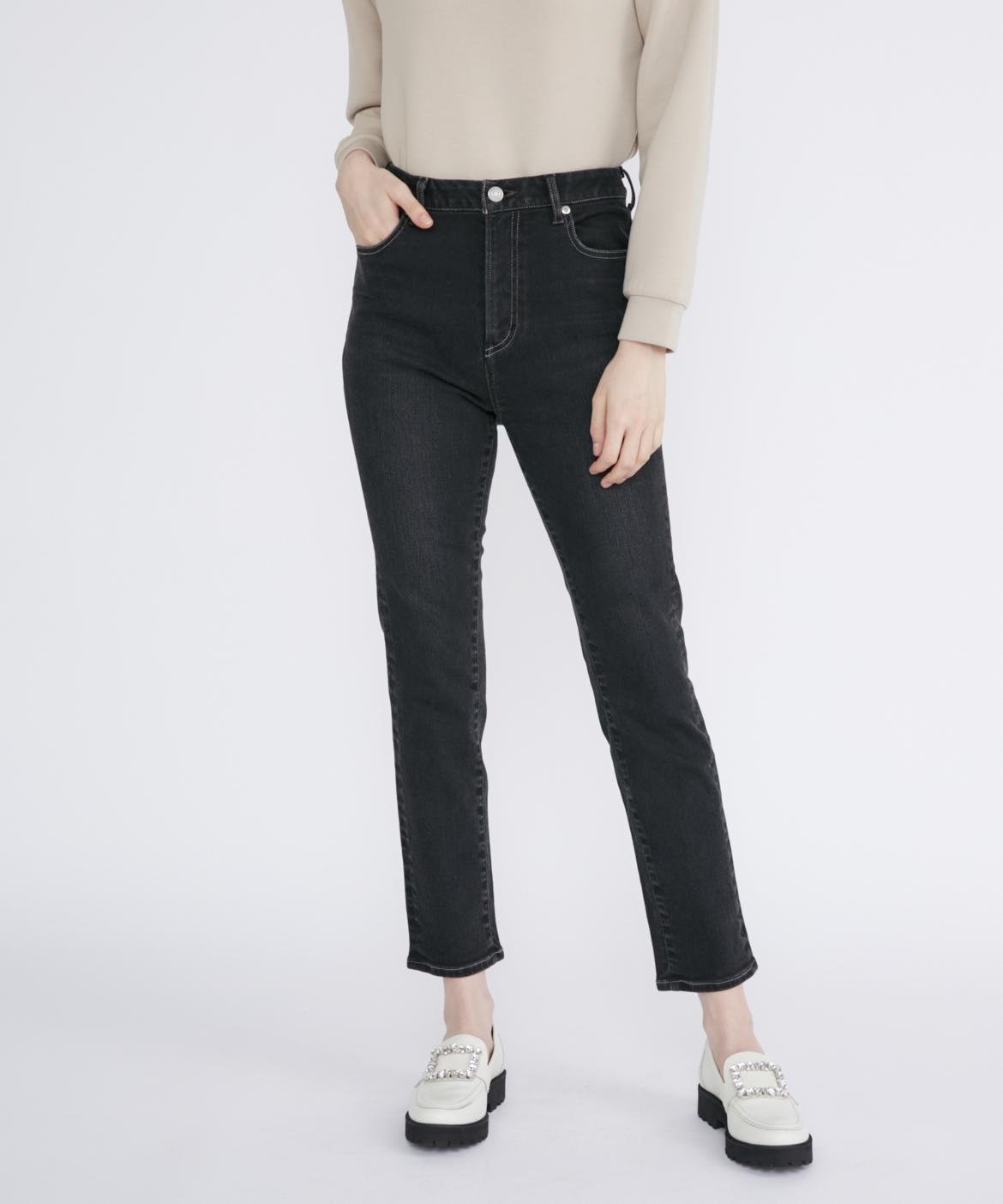 Maglie par ef-de 《Maglie Jeans》スリムストレートデニム マーリエ ル カセット パンツ ジーンズ・デニムパンツ ブルー ブラック