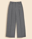 BROOKS BROTHERS ポリエステルブレンド プリーテッド ワイドレッグパンツ ブルックス ブラザーズ パンツ その他のパンツ グレー【送料無料】