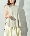 【SALE/40%OFF】INTERPLANET 【接触冷感】パネル切替ノースリプルオーバー インタープラネット トップス ノースリーブ・タンクトップ グレー ...