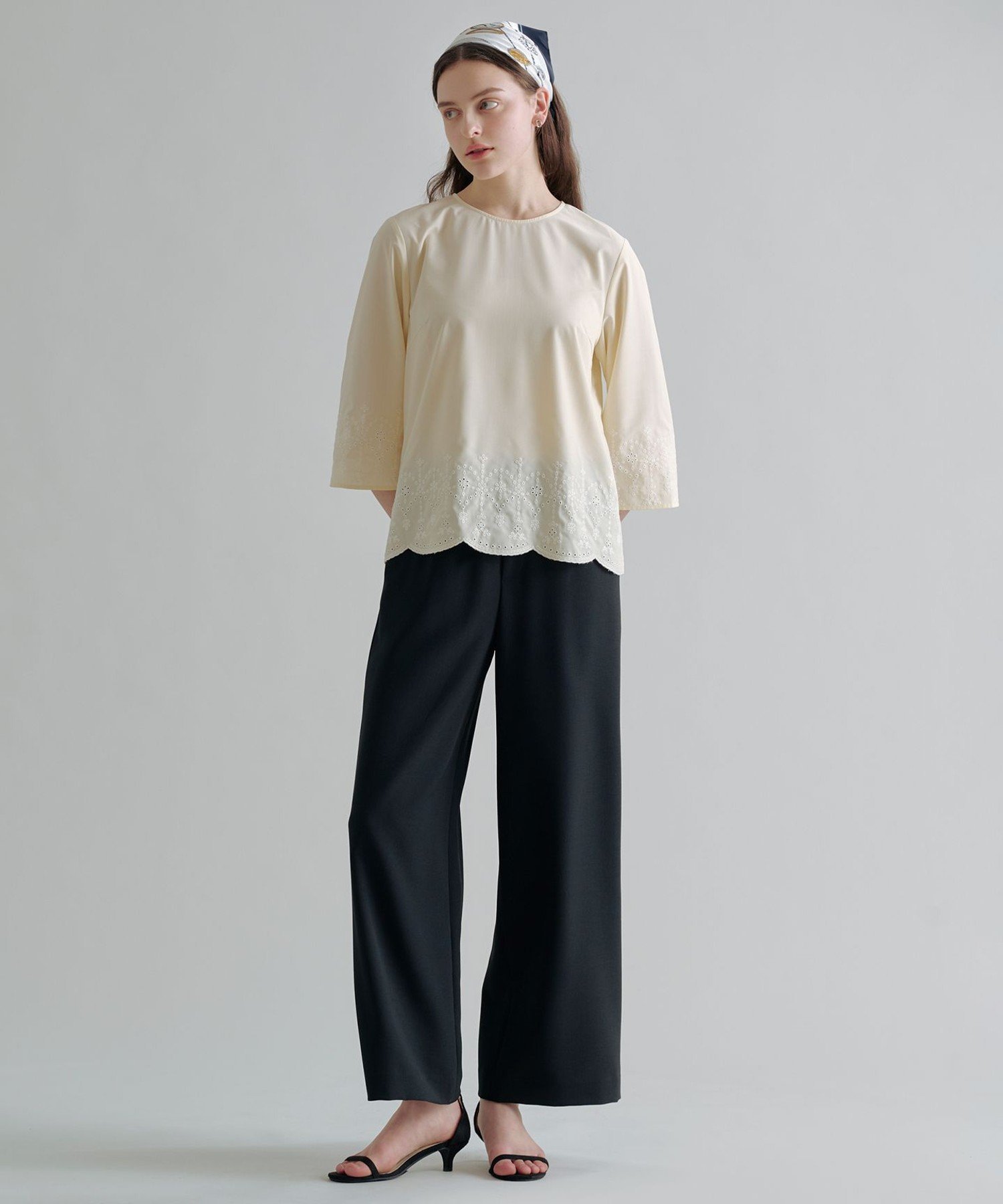 J.PRESS LADIES L RELAXION トロ ワイド イージー パンツ ジェイプレス パンツ その他のパンツ ブラック
