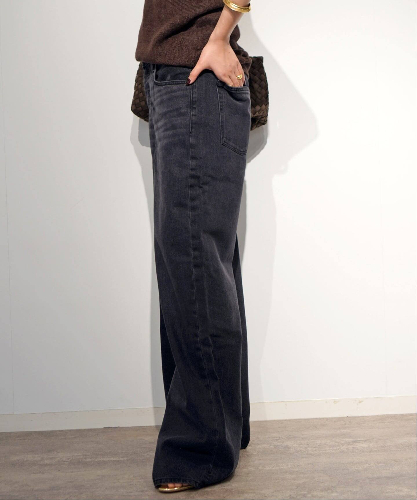 AP STUDIO 【DALA / ダラ】Relux straight jeans エーピーストゥディオ パンツ ジーンズ・デニムパンツ ブラック【送料無料】