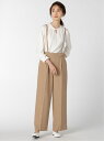 【SALE/72%OFF】m.f.editorial ウーリッシュ ワイドパンツ キャメル(セットアップ可能) タカキュー スーツ・フォーマル スーツパンツ ブ...