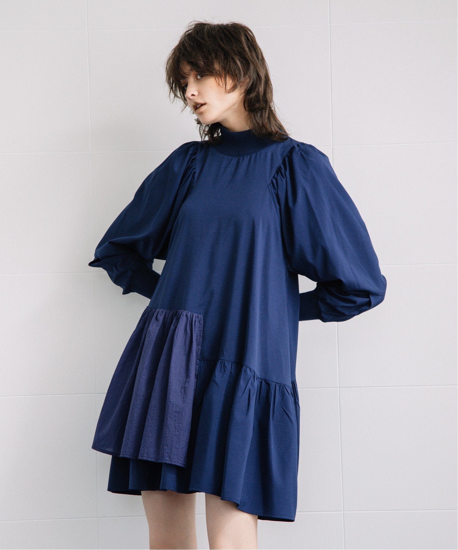 AULA AILA TIERED TUNIC アウラアイラ トップス シャツ・ブラウス ネイビー パープル ブラック【送料無料】のサムネイル