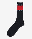 TOMMY JEANS (M)TOMMY HILFIGER(トミーヒルフィガー) TJ BIG FLAG SOCKS トミーヒルフィガー 靴下・レッグウェア 靴下 ブラック ホワイト