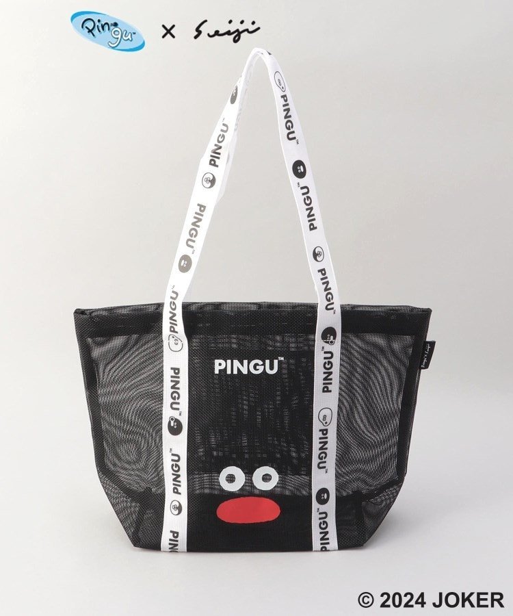 楽天Rakuten Fashion212 KITCHEN STORE ロゴテープメッシュトートバッグ BK ＜PINGU ピングー＞ トゥーワントゥーキッチンストア バッグ エコバッグ・サブバッグ レッド