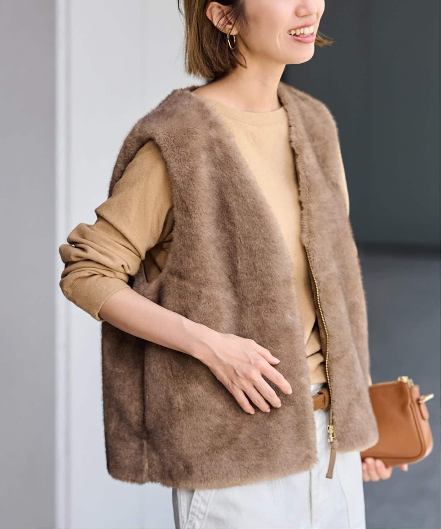 FRAMeWORK フェイクファーライナーベスト フレームワーク ジャケット・アウター その他のジャケット・..