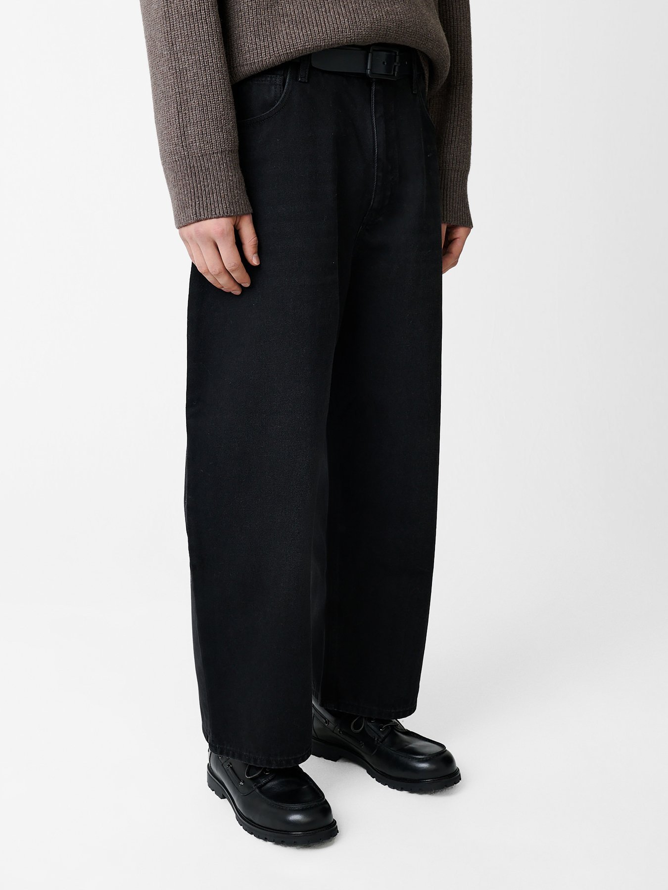 STUDIO NICHOLSON PUCH DENIM PANT スタジオニコルソン パンツ ジーンズ・デニムパンツ ブラック【送料無料】