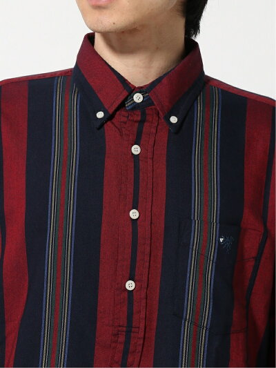 Popover Multi Stripe Buttondown Shirt EN91504: Navy Popover Multi Stripe Buttondown Shirt EN91504: Navy