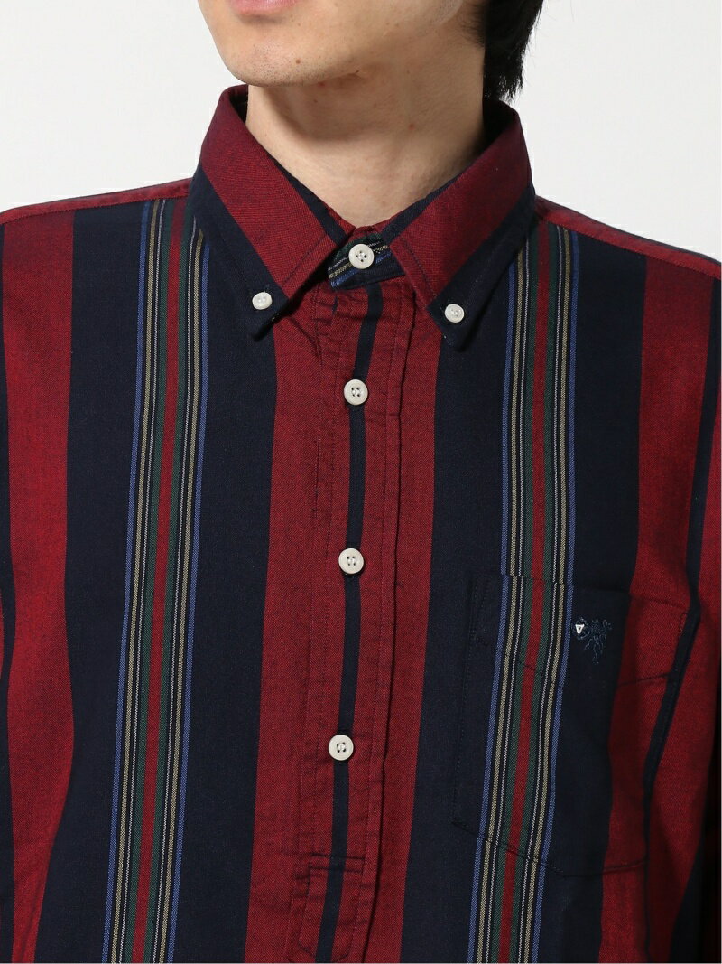 Popover Multi Stripe Buttondown Shirt EN91504: Navy