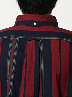 Popover Multi Stripe Buttondown Shirt EN91504: Navy Popover Multi Stripe Buttondown Shirt EN91504: Navy