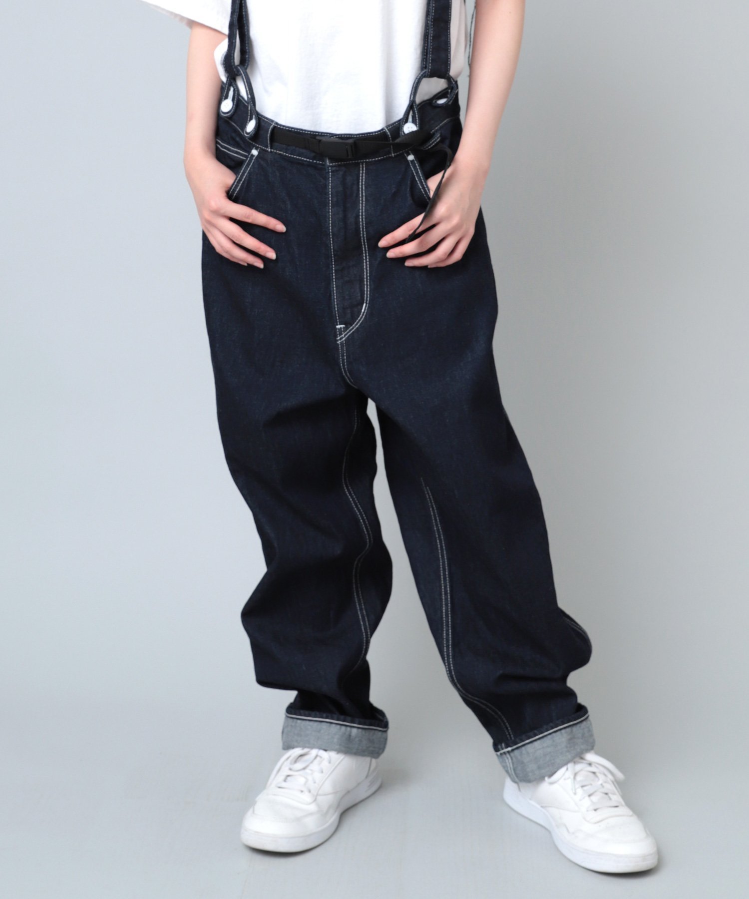 RNA MEDIA R3976 サスペンダーワークパンツ アールエヌエー パンツ その他のパンツ ホワイト ベージュ ネイビー ブラック グリーン
