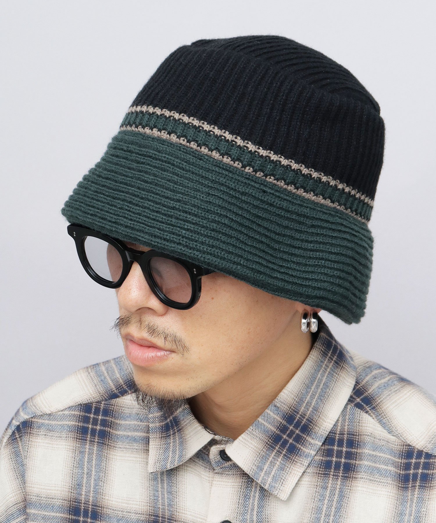 Basiquenti ハット 帽子 ニットハット バケットハット リブニット バケハ ニット 秋 冬 エー.エム.エス. 帽子 ハット ブラック ベージュ グレー【送料無料】