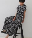 【SALE/40%OFF】OPAQUE.CLIP 手書き風プリントワンピース【洗濯機洗い可】 オペークドットクリップ ワンピース・ドレス その他のワンピース・ド...