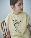 BAYFLOW 【近藤千尋さんコラボ】フレンチスリーブT(AJUGA.x BAYFLOW)(KIDS) ベイフロー トップス カットソー・Tシャツ イエロー ホワイト グレー