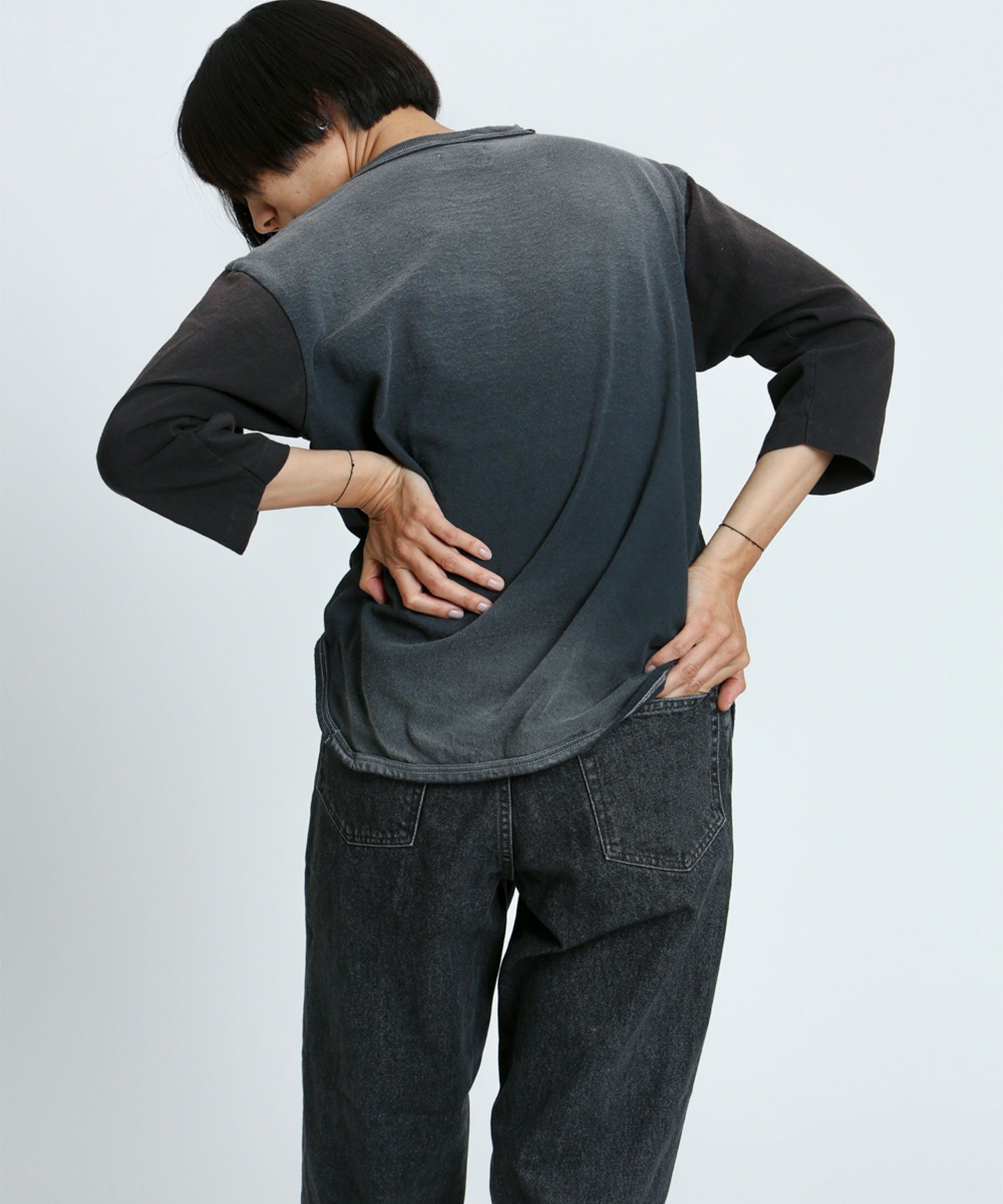 Johnbull Private labo 【DENIM DELIGHT DAYS】3/4スリーブベースボールTシャツ ジョンブルプライベートラボ トップス カットソー・Tシャツ ブラック カーキグリーン【送料無料】