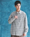UNITED ARROWS green label relaxing ウォッシャブル ビエラ チェック ジャストルーズ シャツ ユナイテッドアローズ グリーンレーベルリラクシング トップス シャツ・ブラウス ブラウン グレー ホワイト【送料無料】