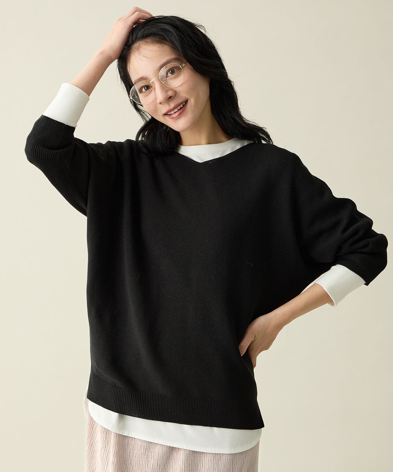 【SALE／20%OFF】ANY ラメガーターニット エニィ トップス ニット ベージュ オレンジ ブラック グリー..