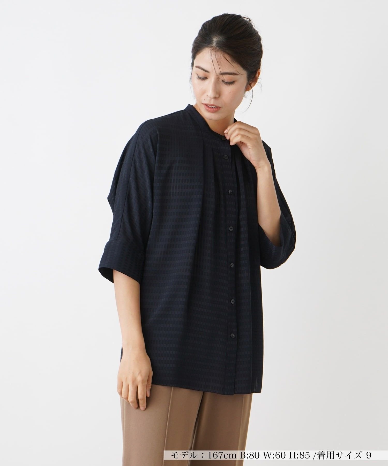 Leilian ブラウス【ROCHAS Premiere】 レリアン トップス シャツ・ブラウス ネイビー
