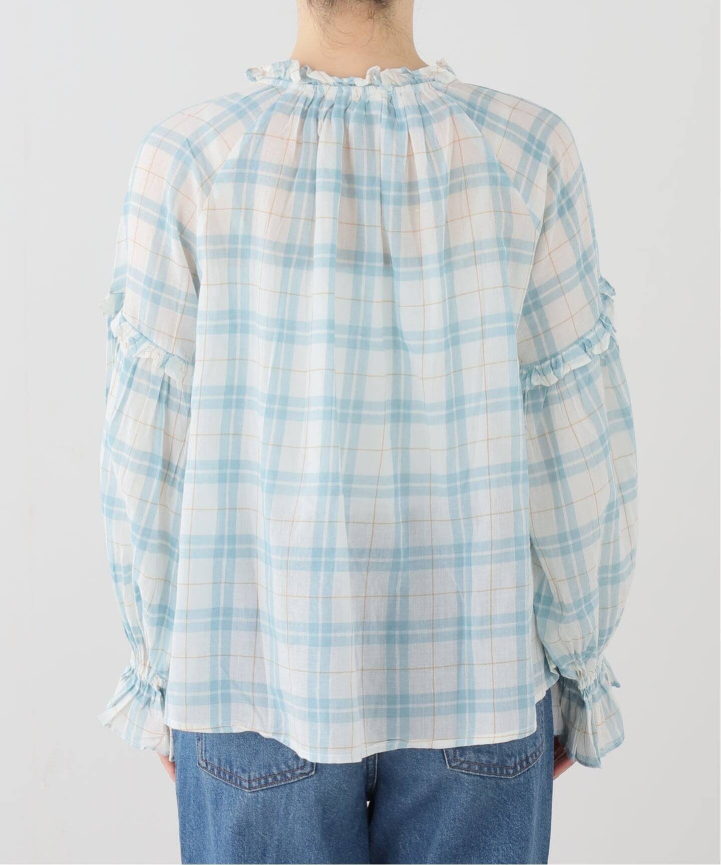 SLOBE IENA Feeka/フィーカ MALOE チェックブラウス 6CHE0109 スローブ イエナ トップス シャツ・ブラウス ブルー