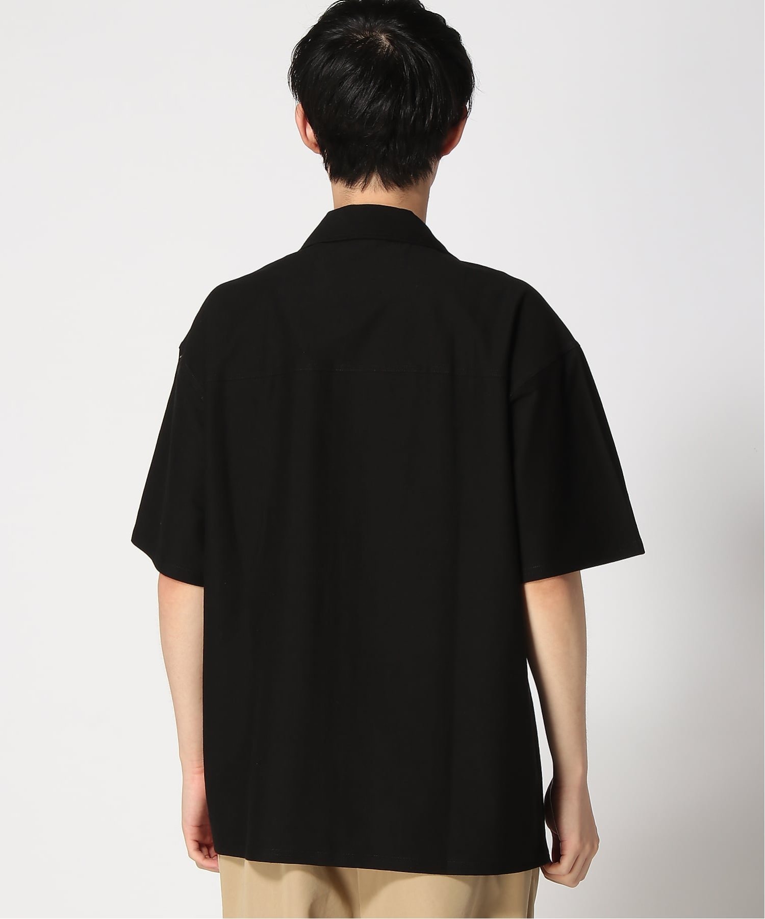 (M)LSC SHIRT WIDE FIT OG LOGO クローム トップス シャツ・ブラウス ブラック