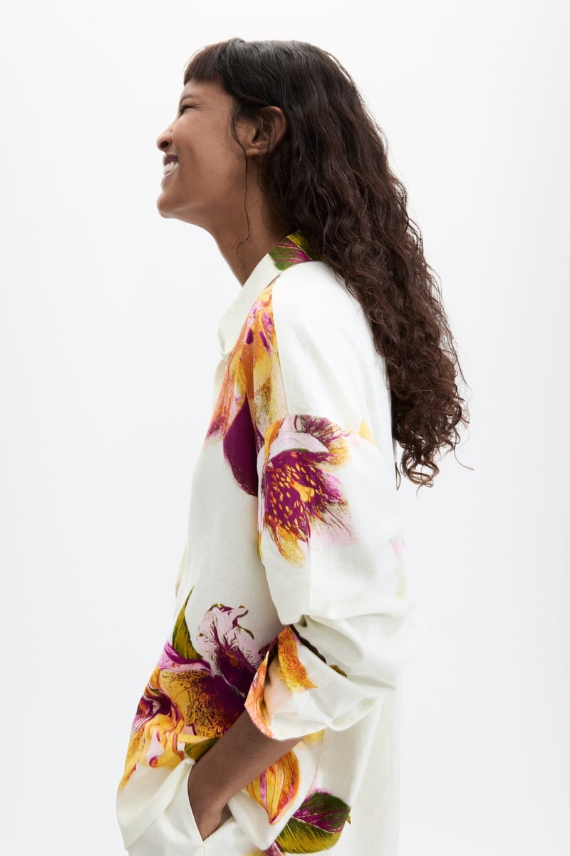 花柄シャツ デシグアル トップス シャツ・ブラウス