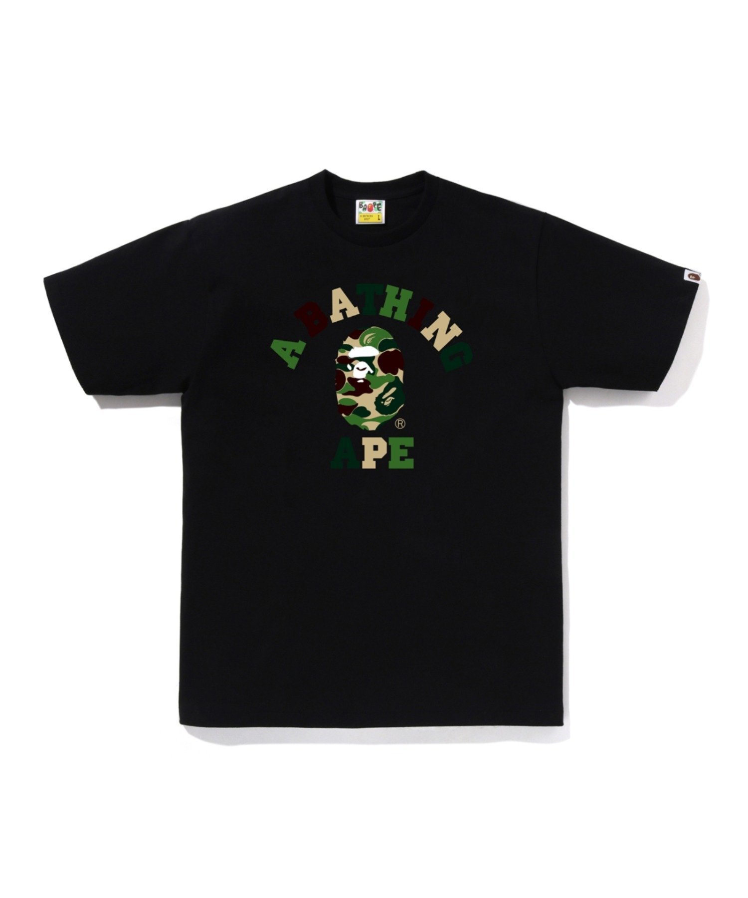 A BATHING APE ABC CAMO COLLEGE TEE ア ベイシング…