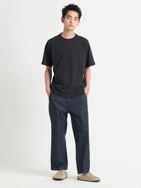 Levi's STA PREST ワイドレッグ クロップ ダークインディゴ リーバイス パンツ その他のパンツ ブラック【送料無料】