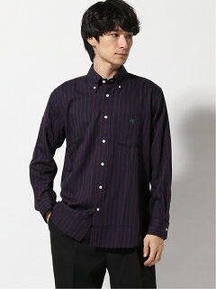 Ivy Stripe Buttondown Shirt EN91506: Navy Ivy Stripe Buttondown Shirt EN91506: Navy