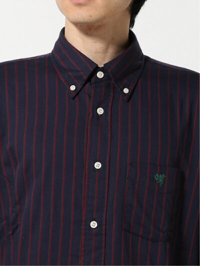 Ivy Stripe Buttondown Shirt EN91506: Navy