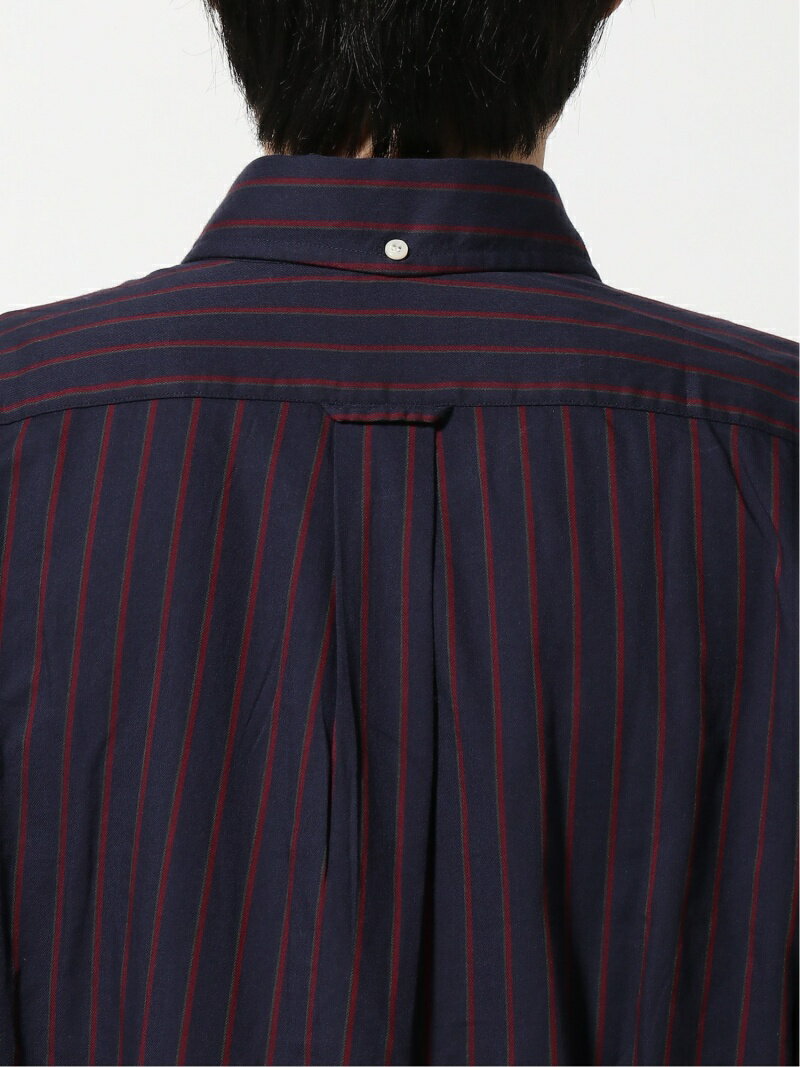 Ivy Stripe Buttondown Shirt EN91506: Navy