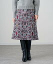 【SALE/40%OFF】ANAYI タロットモチーフAライン スカート アナイ スカート ミディアムスカート ブルー ピンク【送料無料】