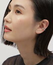 LAKOLE ビジューダブルイヤーカフ2 ラコレ アクセサリー・腕時計 イヤリング・イヤーカフ シルバー ゴールド