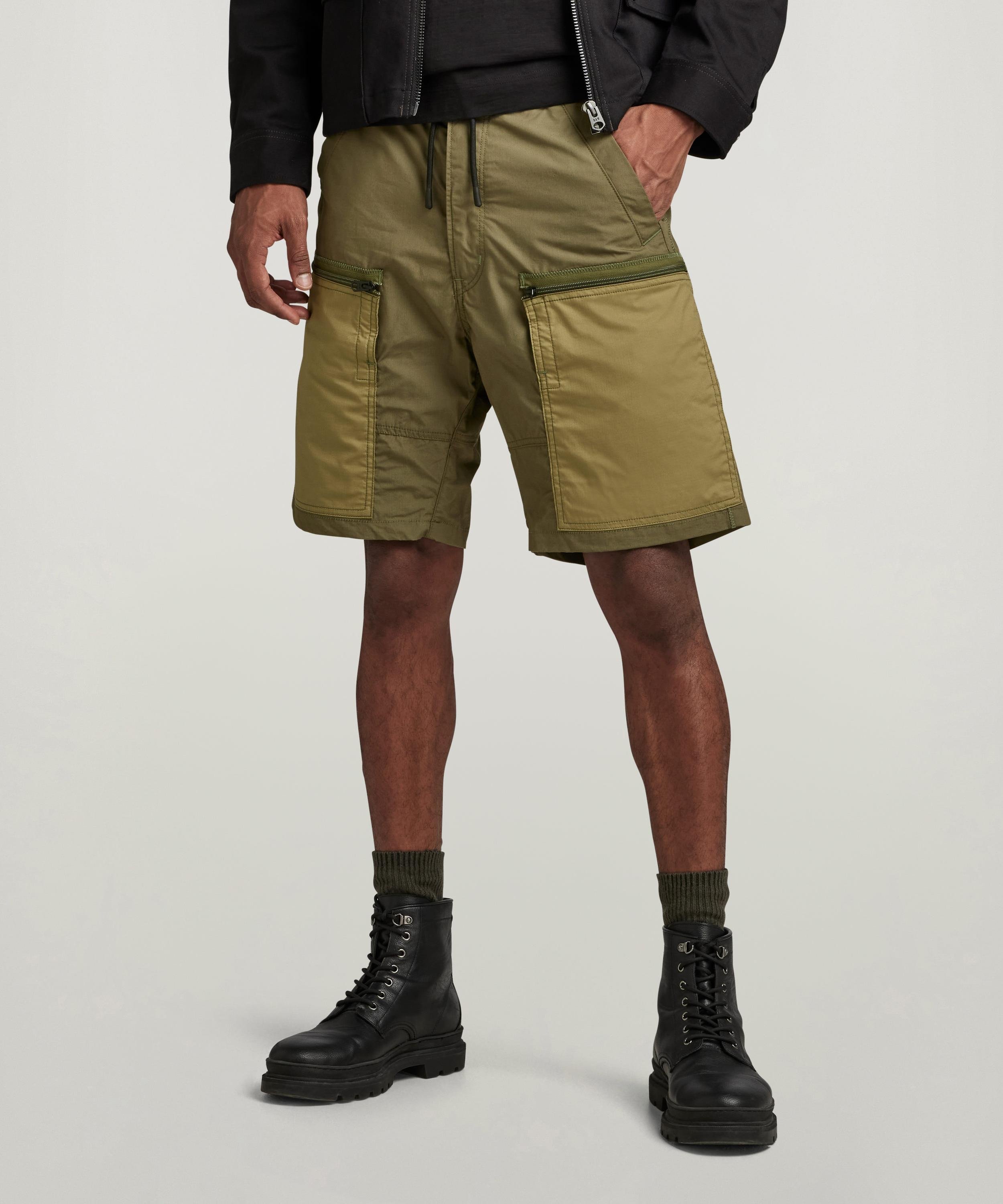 【公式ショップ】3D PM CB SHORTS/異素材ミックスカーゴショーツパンツ ジースターロゥ パンツ その他のパンツ グリーン