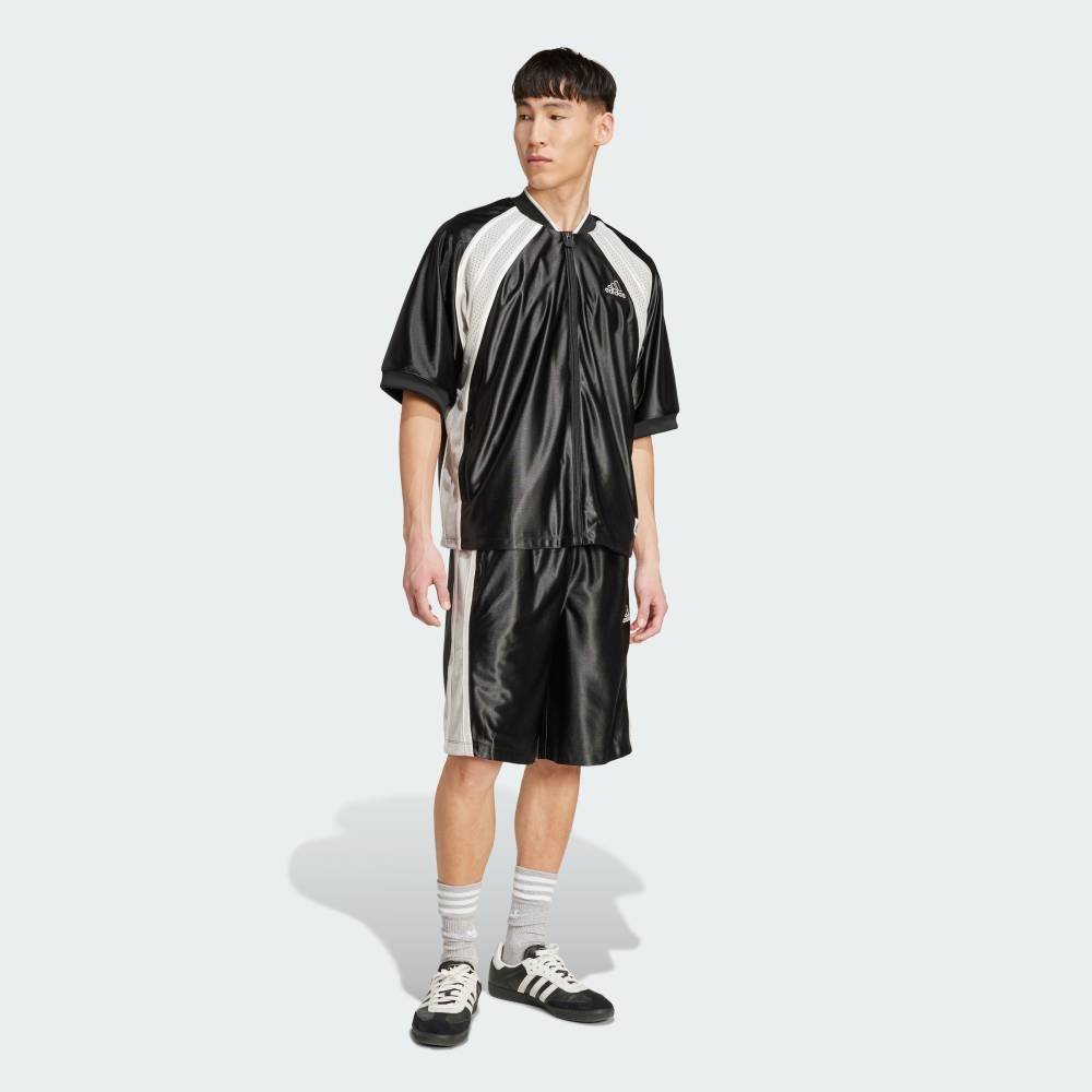 【SALE／20%OFF】adidas 【公式】アディダス adidas カットライン 半袖トラックトップ アディダス トップス カットソー・Tシャツ ブラック【送料無料】