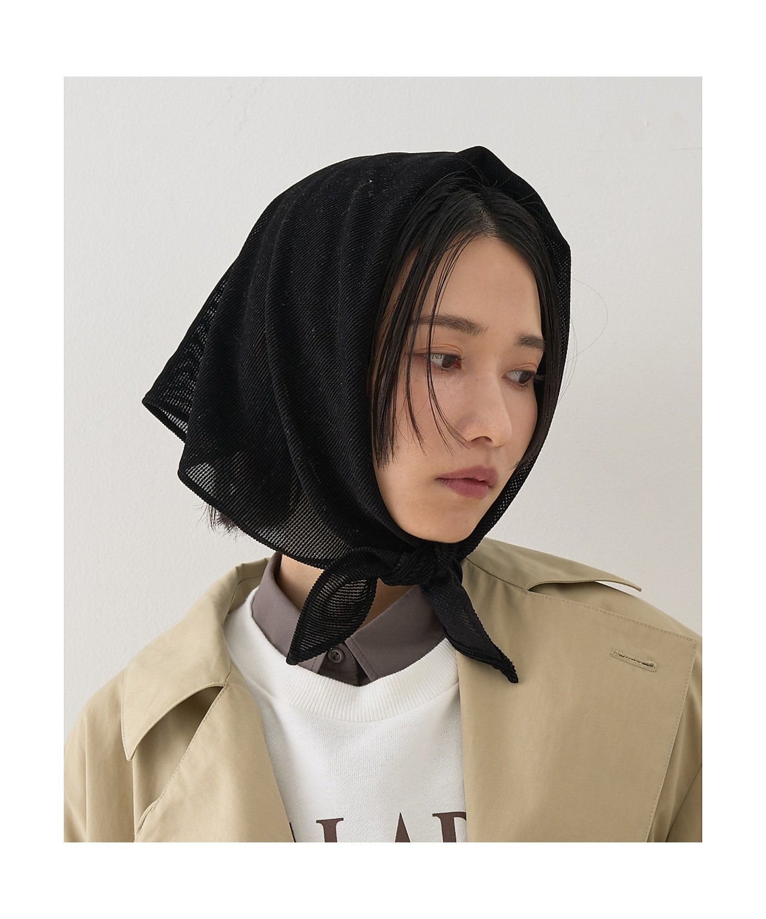 【SALE／20%OFF】Rouge vif la cle 【La Maison de Lyllis/ラ メゾン ド リリス】SANKAKU ルージュ・ヴィフ ラクレ ファッション雑貨 スカーフ・バンダナ レッド ブラック【送料無料】