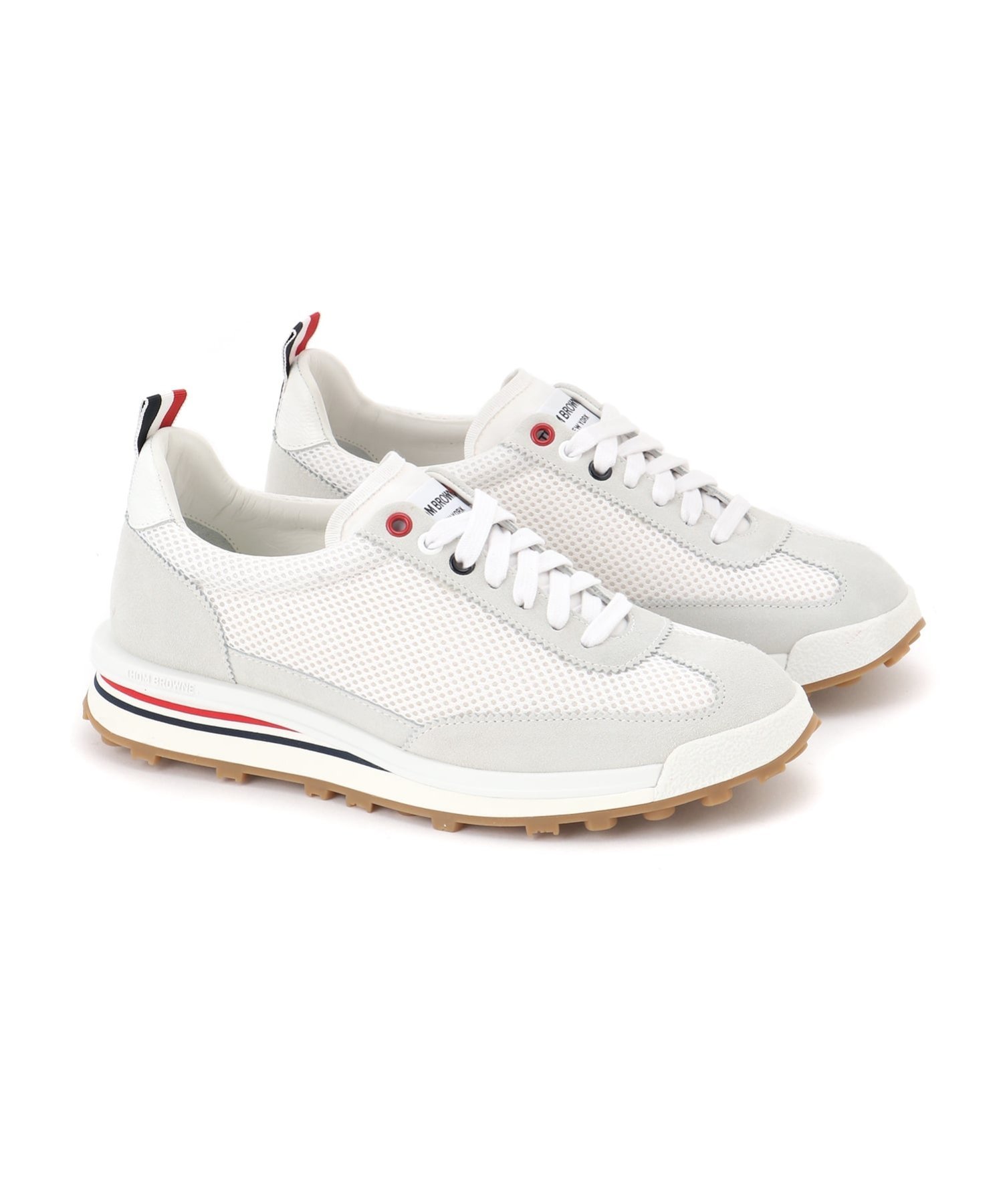 THOM BROWNE THOM BROWNE/ RWB SOLE IN MESH トムブラウン シューズ・靴 スニーカー ホワイト【送料無料】
