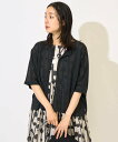 GEORGES RECH ペーパーヤーンドルマンスリーブカーディガン ジョルジュ・レッシュ トップス カーディガン ブルー ホワイト ブラック【送料無料】