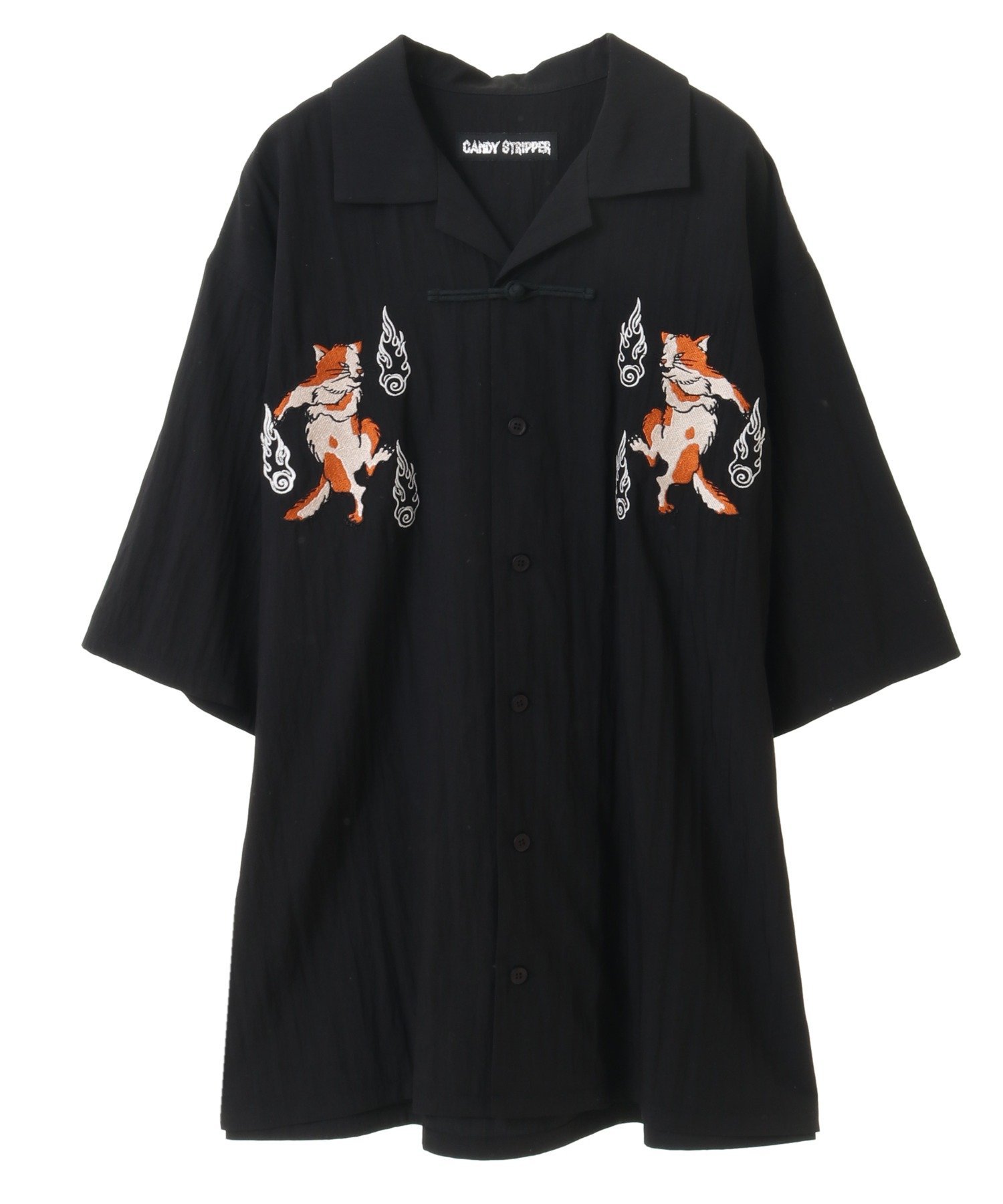 【SALE／50%OFF】Candy Stripper PHANTOM CATS CHINA SHIRT キャンディストリッパー トップス シャツ・ブラウス ベージュ ブラック ブルー【送料無料】