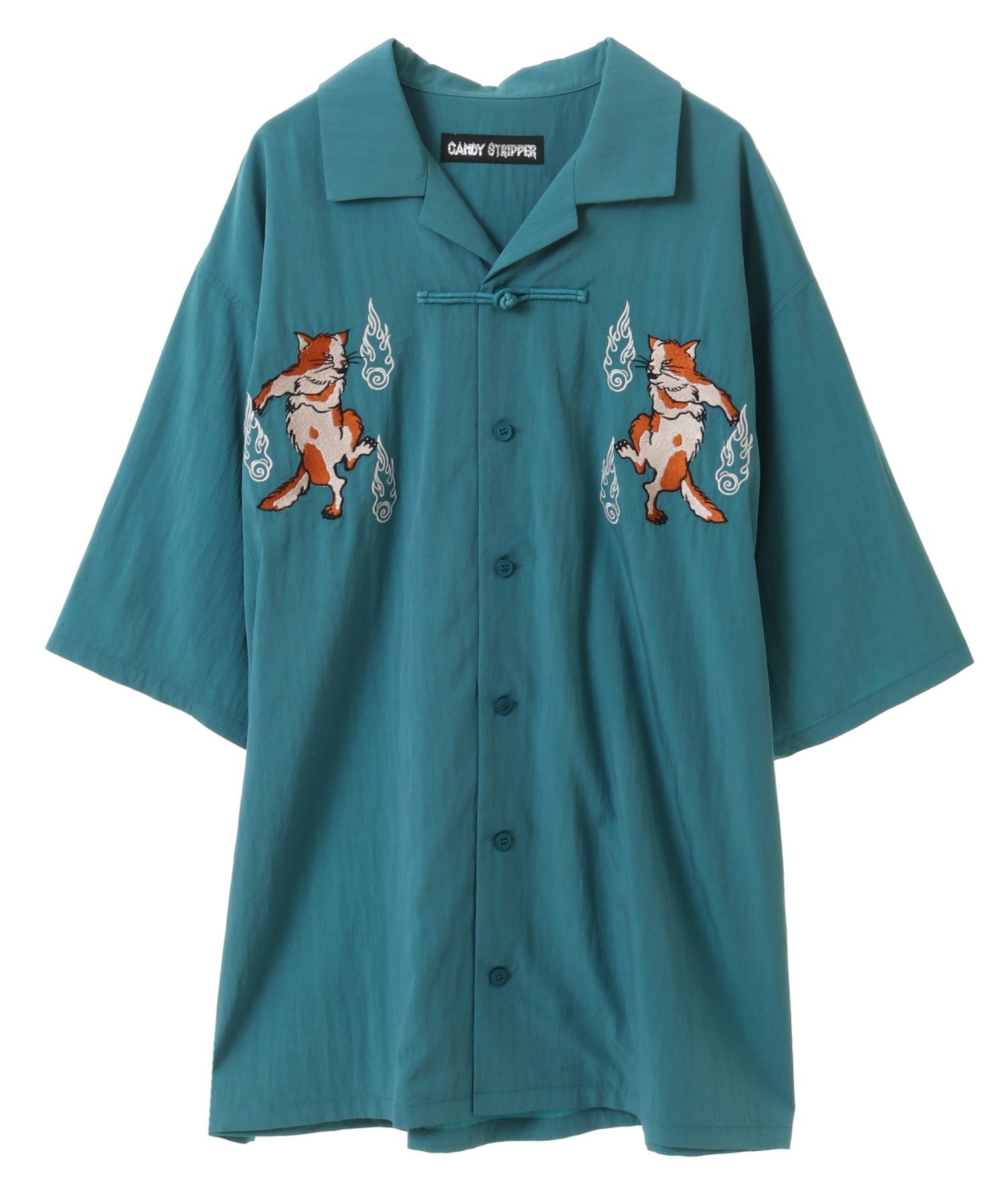 【SALE／50%OFF】Candy Stripper PHANTOM CATS CHINA SHIRT キャンディストリッパー トップス シャツ・ブラウス ベージュ ブラック ブルー【送料無料】