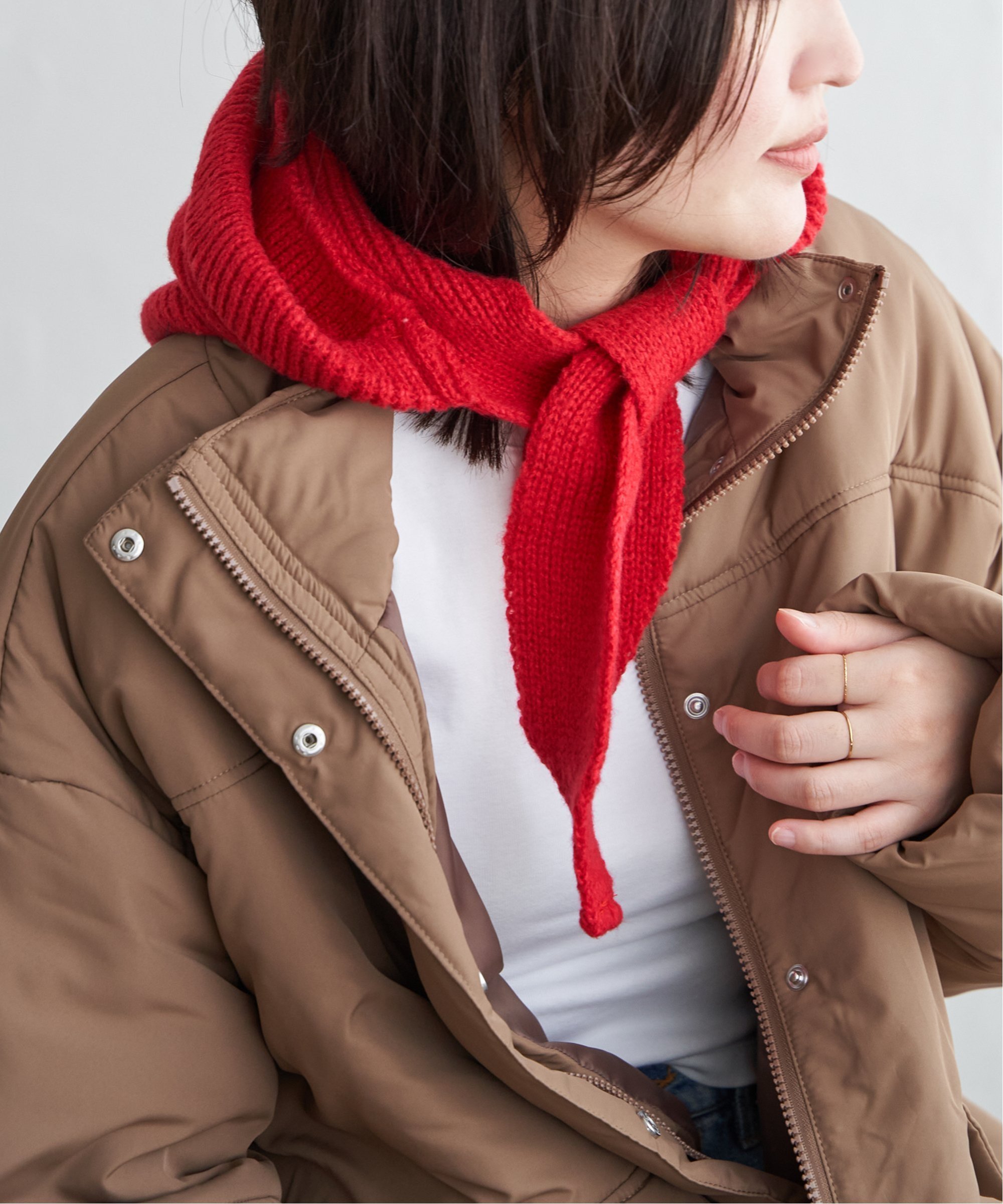 楽天Rakuten Fashion【SALE／5％OFF】VENCE share style Ladys ニットマフラーバラクラバ ヴァンス エクスチェンジ ファッション雑貨 マフラー・ストール・ネックウォーマー グレー ブラック ベージュ レッド