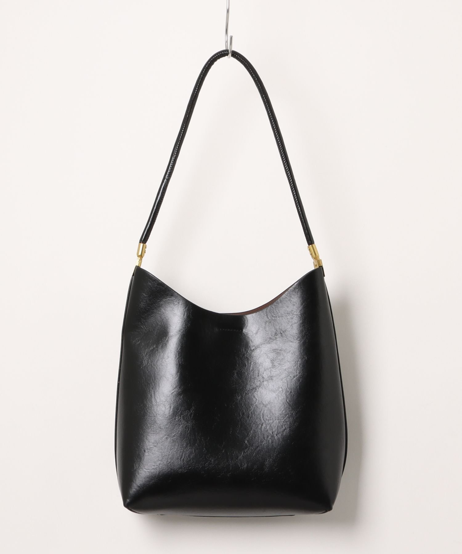 【SALE／40%OFF】MAISON BREEZE MAISON BREEZE/ポーチ付きPUレザーワンハンドルトートバッグ セットアップセブン バッグ トートバッグ ブラウン ブラック【送料無料】