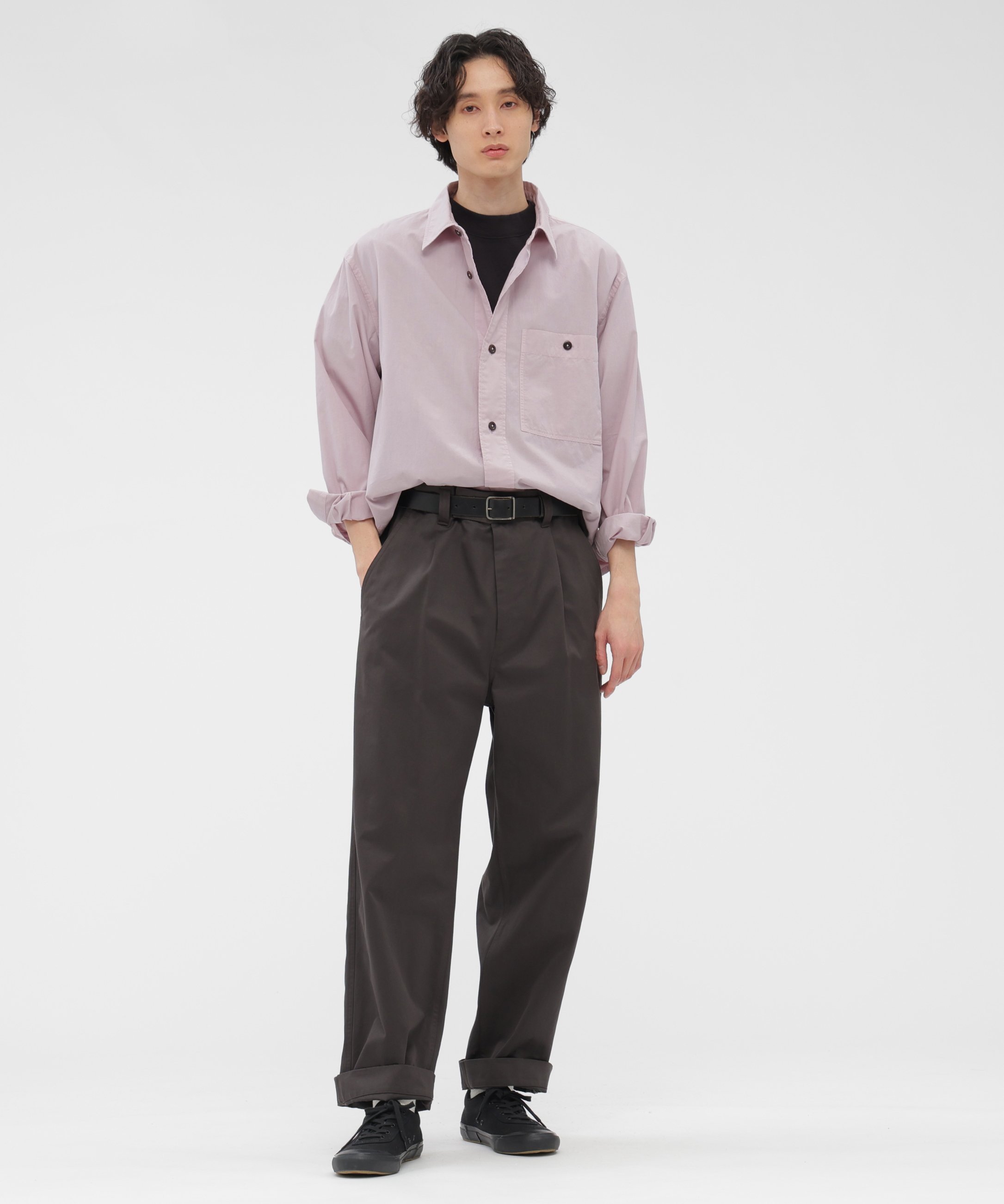 MHL. ORGANIC COTTON SHIRTING SHIRT マーガレット・ハウエル トップス シャツ・ブラウス ピンク ホワイト