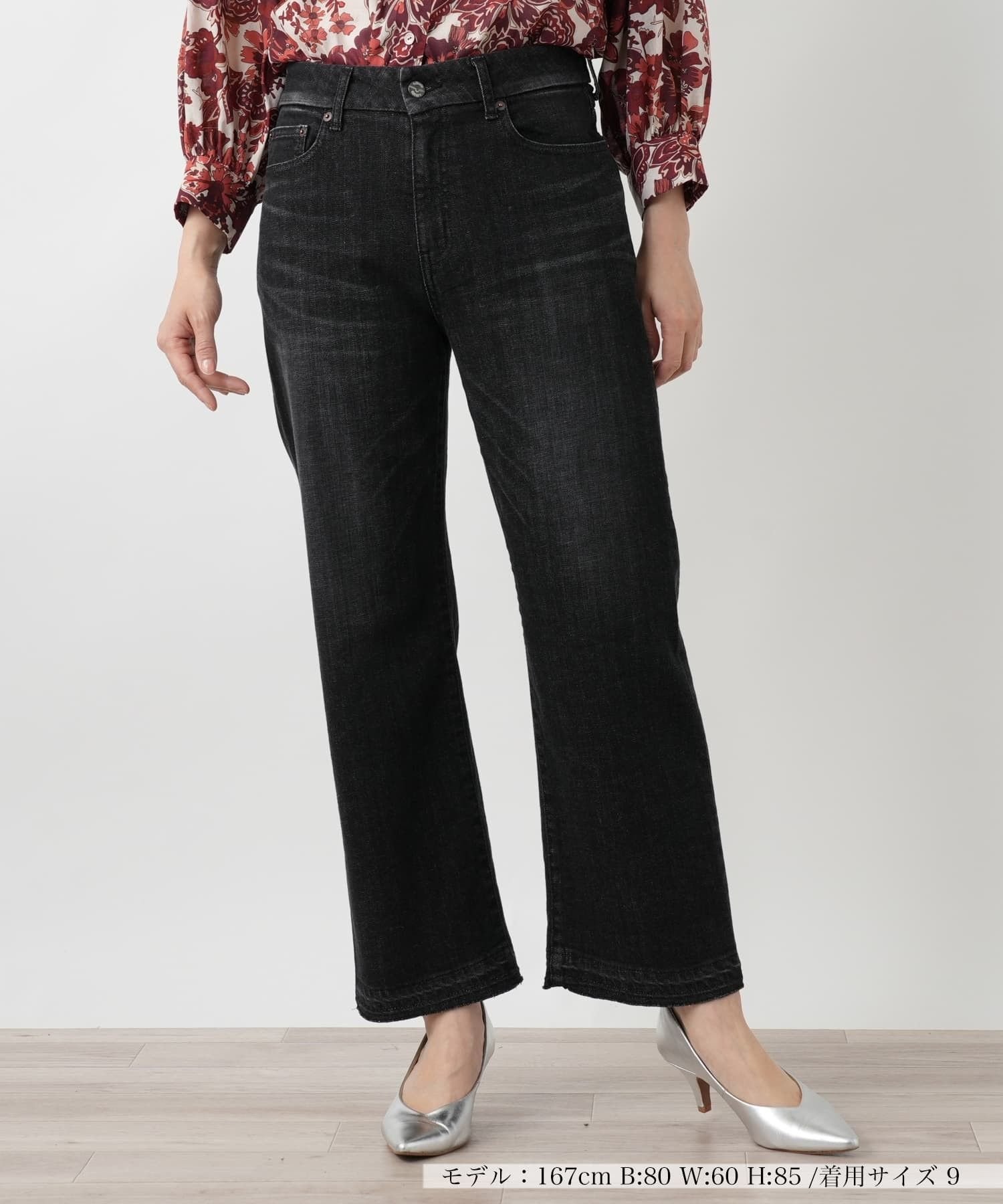 Leilian ブラックデニムパンツ【L JEANS】 レリアン パンツ ジーンズ・デニムパンツ ブラック
