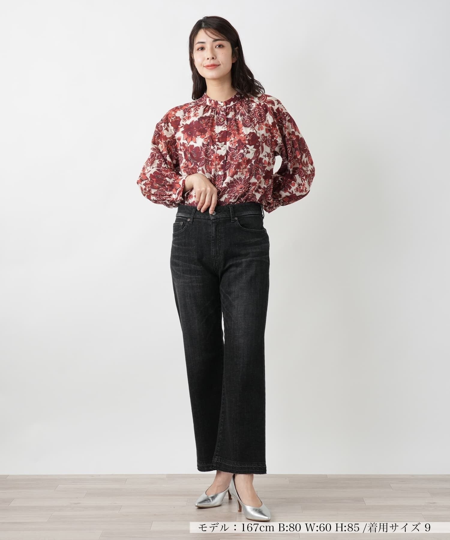 Leilian ブラックデニムパンツ【L JEANS】 レリアン パンツ ジーンズ・デニムパンツ ブラック