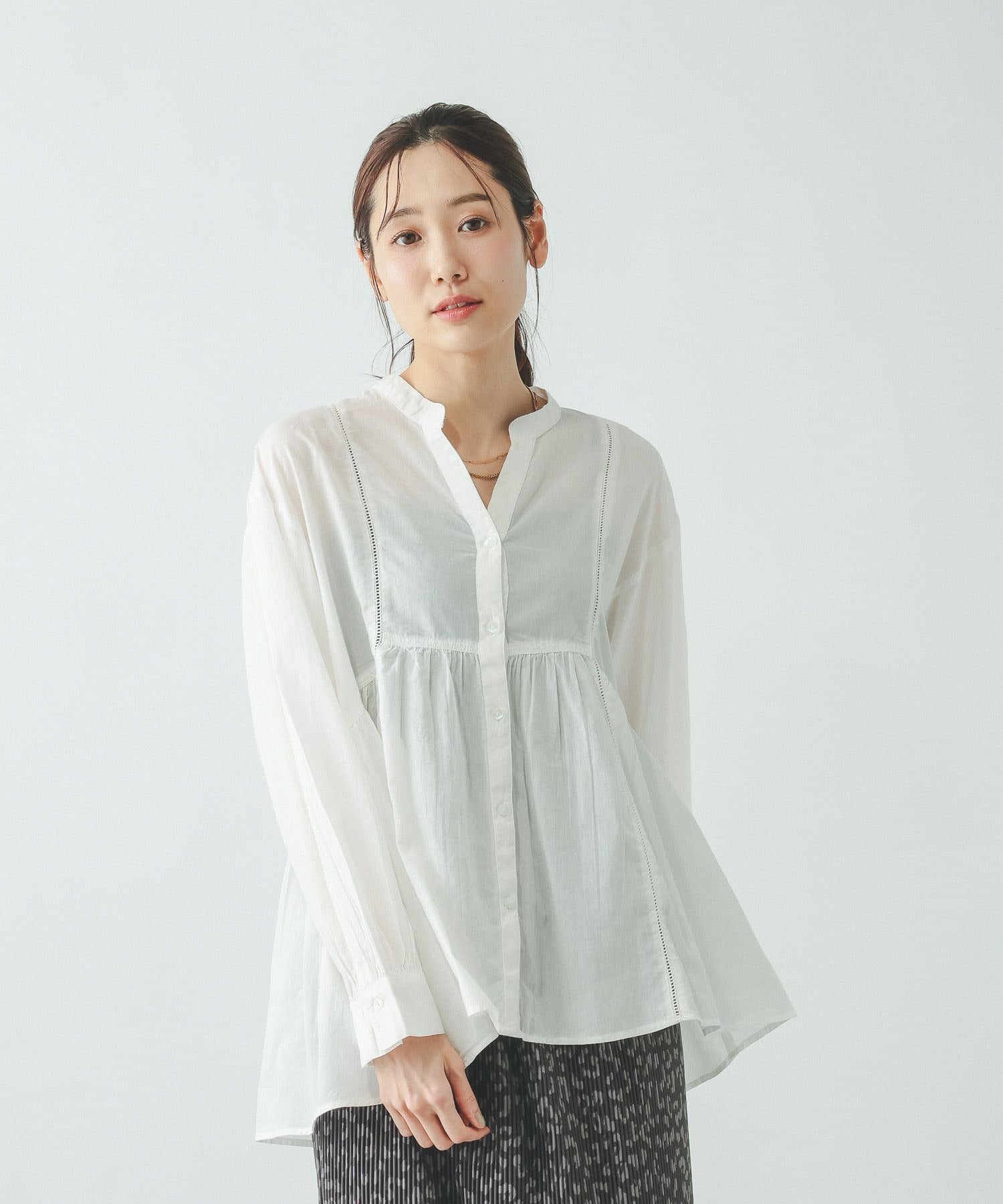 【SALE／50%OFF】GLOBAL WORK meets India/ハシゴレースブラウス/601190 グローバルワーク トップス シャツ・ブラウス ブルー ブラック ホワイト イエロー stylife-15610385 Rakuten Fashion サンプル画像2