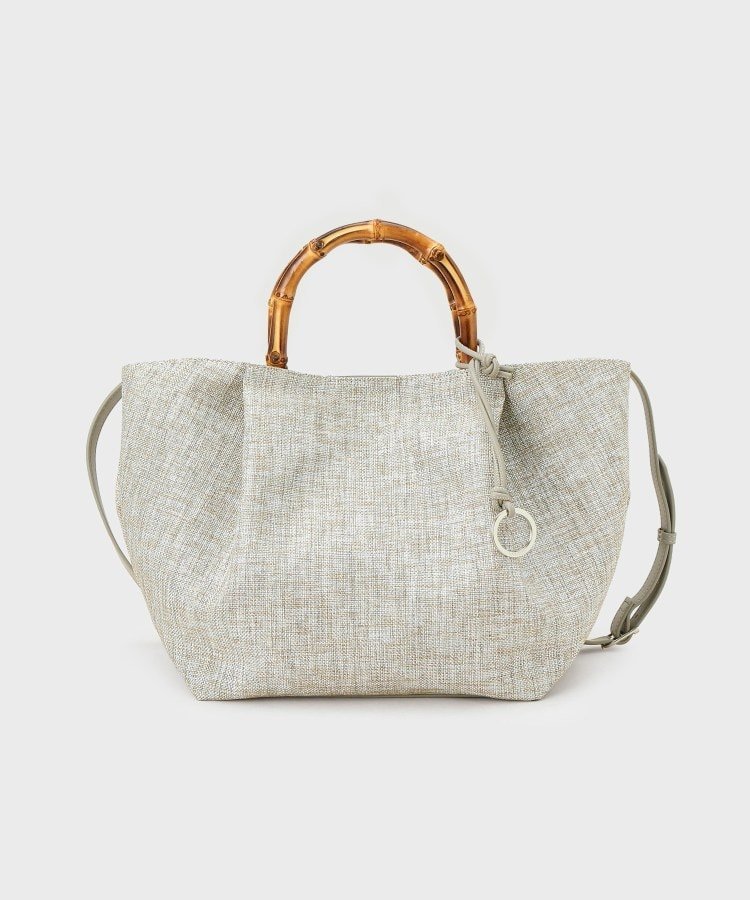 【SALE／20%OFF】UNTITLED バンブーハンドルトート アンタイトル バッグ トートバッグ ベージュ【送料無料】