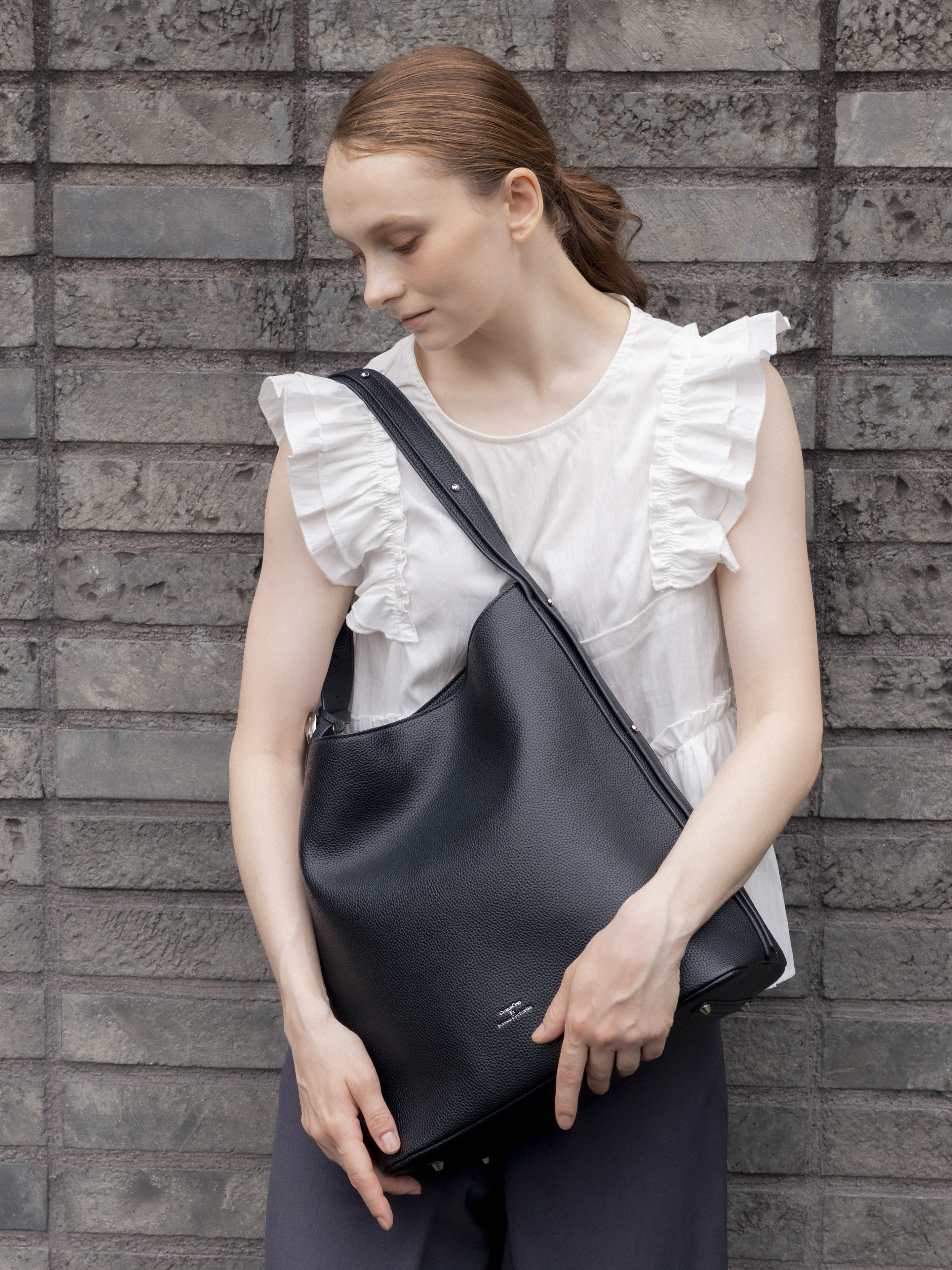 GEORGE CINQ BELTED BUCKET BAG LARGE ジョルジュサンク バッグ トートバッグ ブラック シルバー ブラウン【送料無料】