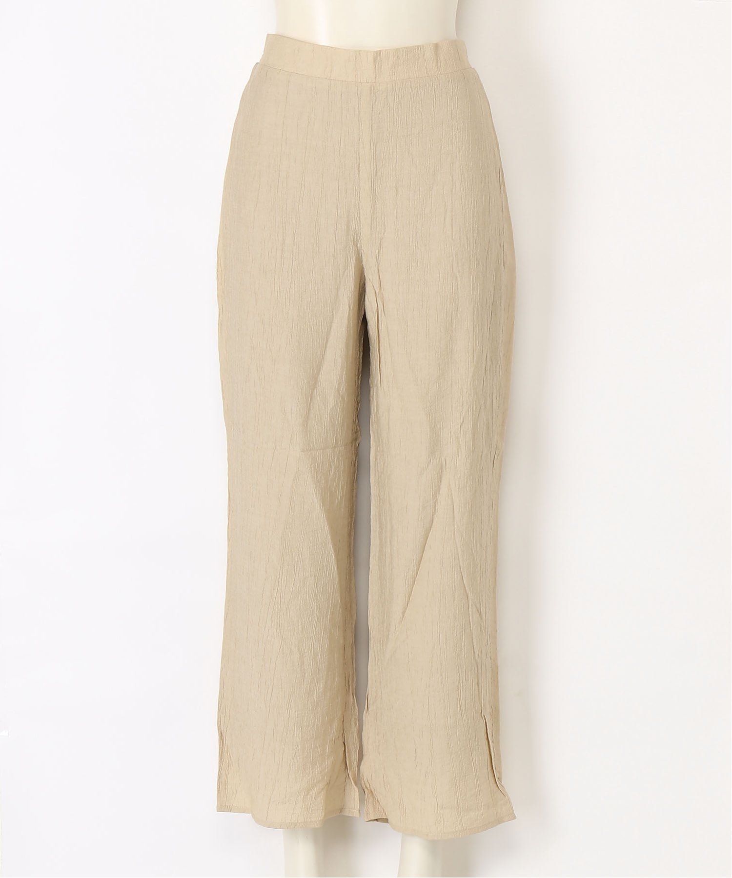 relaclo select relaclo select/(W)楊柳プリーツワイドイージーパンツ リラクロ パンツ その他のパンツ ベージュ